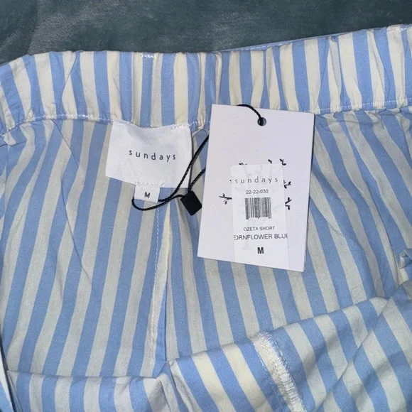 Sundays Ozeta Striped Shorts Blue Shorts, Cornflower Blue, Shorts Size S